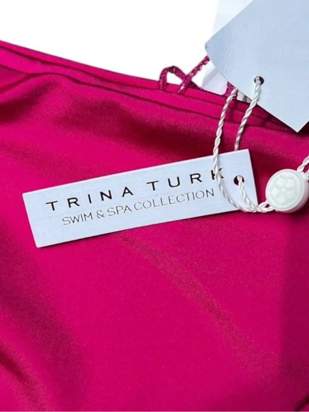 🌻NEW w/tag Trina Turk Shirred Hipster Bikini Bottom Fuchsia Pink Size 6